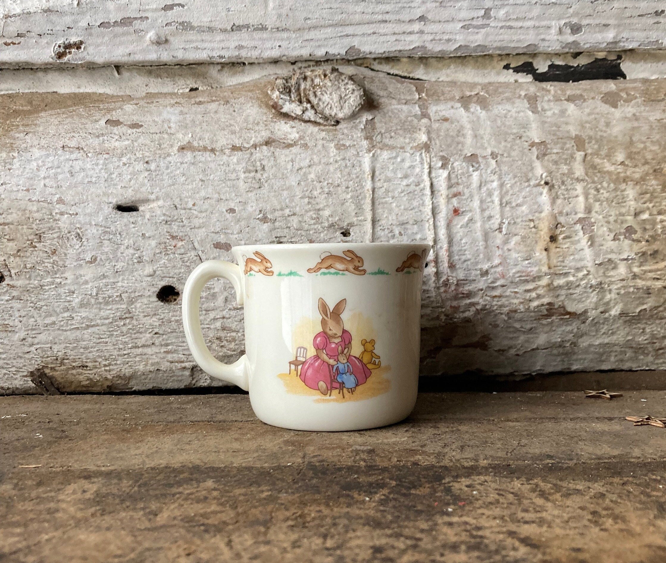 Vintage Royal Doulton Bunnykins Mug: 1986 Royal Wedding Commemorative