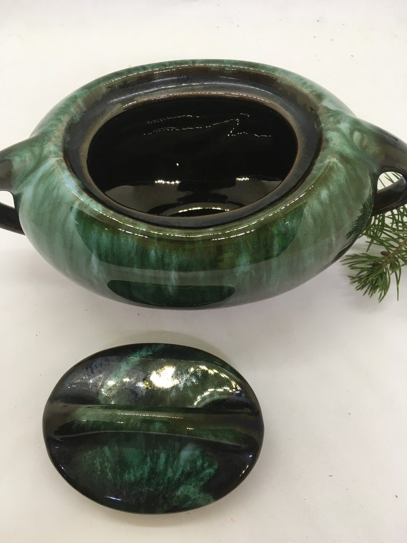 Green Pottery Mid Century Made In Canada Ceramic Pottery Etsy