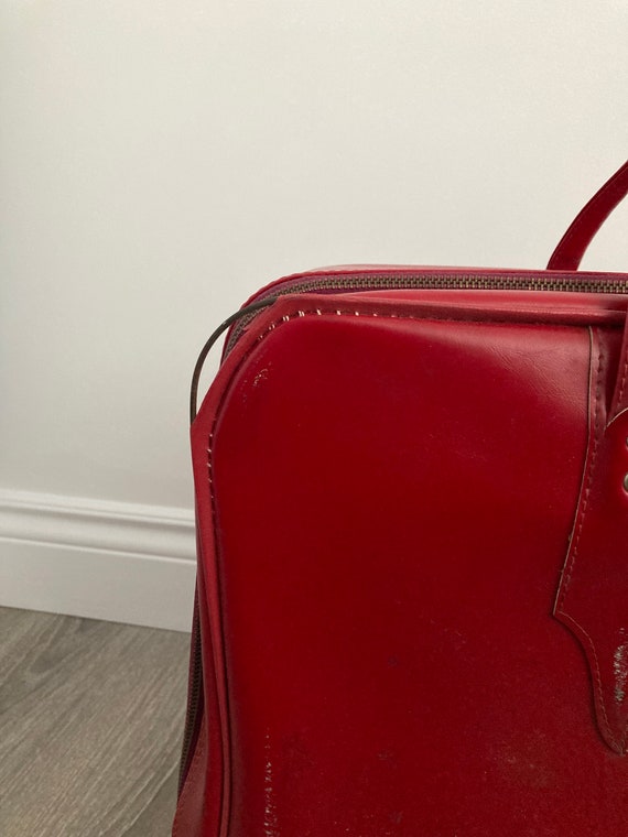 Red Luggage Vintage Red Carry on Bag Red Suitcase Vintage Carry on Bag Vintage Carry on Bag Red Carry on Bag Red Suitcase Etsy