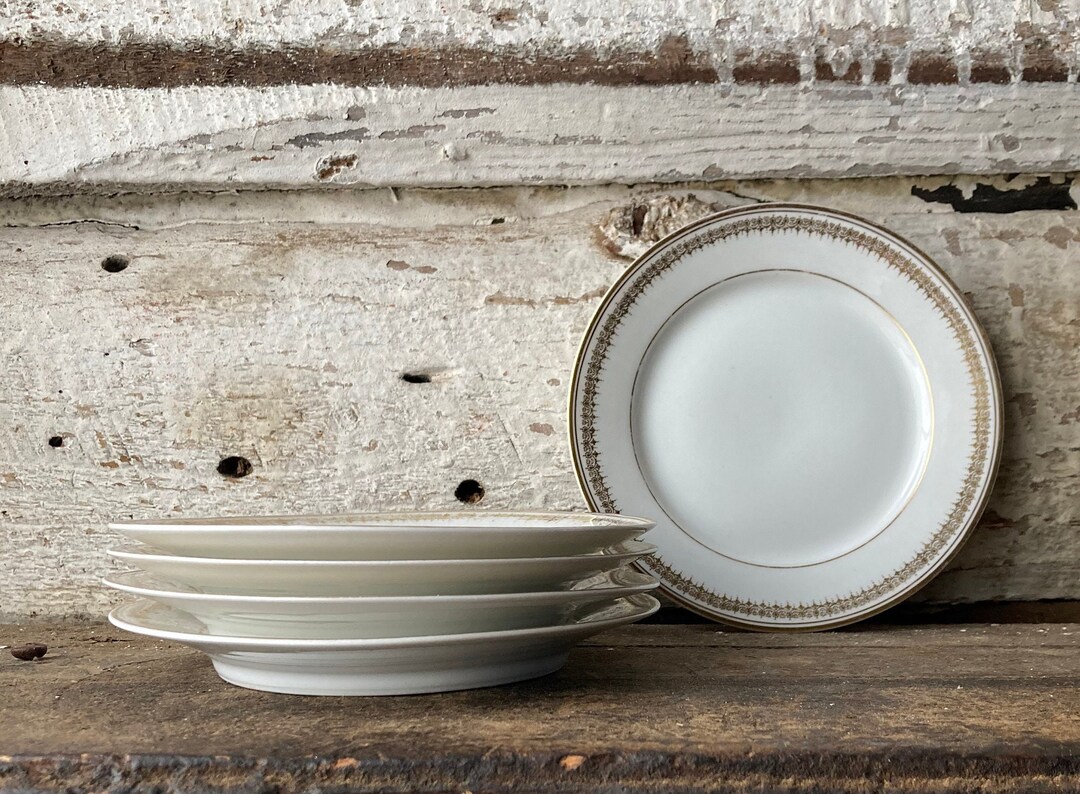 Limoges Dessert Plates Set of 5 Dessert Plates Limoges Gold Plates