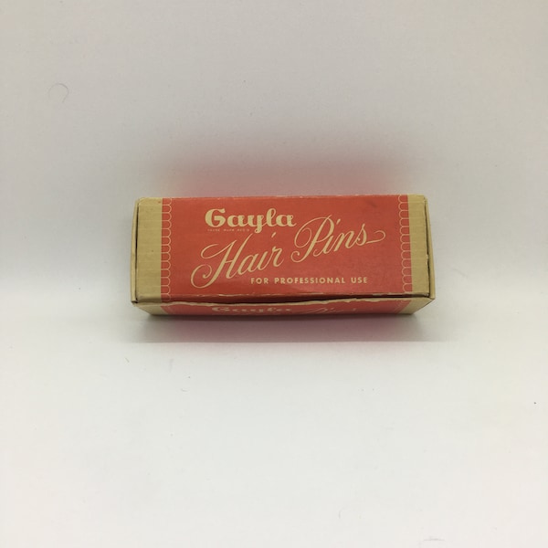 Hair Pins With Box - Bobby Pins - Paper Box - Rare Find - Hair Pins Vintage With Box - Made In Canada - Gayla