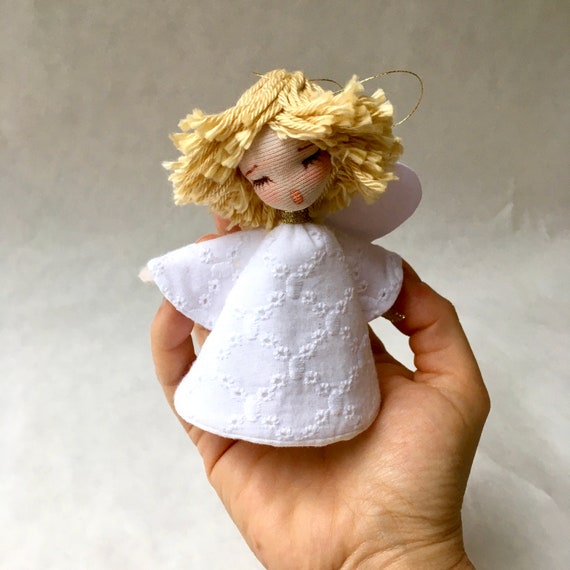 Collectible rag doll as Wedding favor, Flower-bouquet companion, Baby present