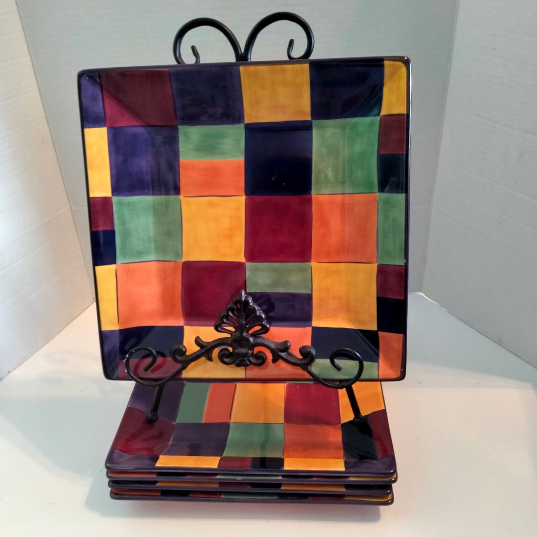 5 TABLETOPS Gallery Caracas Square Dinner Plates New Condition Etsy