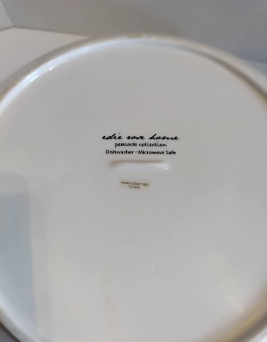 3 Edie Rose Home Peacock Collection Sold at Macy's Dinner Etsy