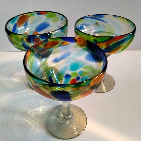 Hand Blown Margarita Glasses