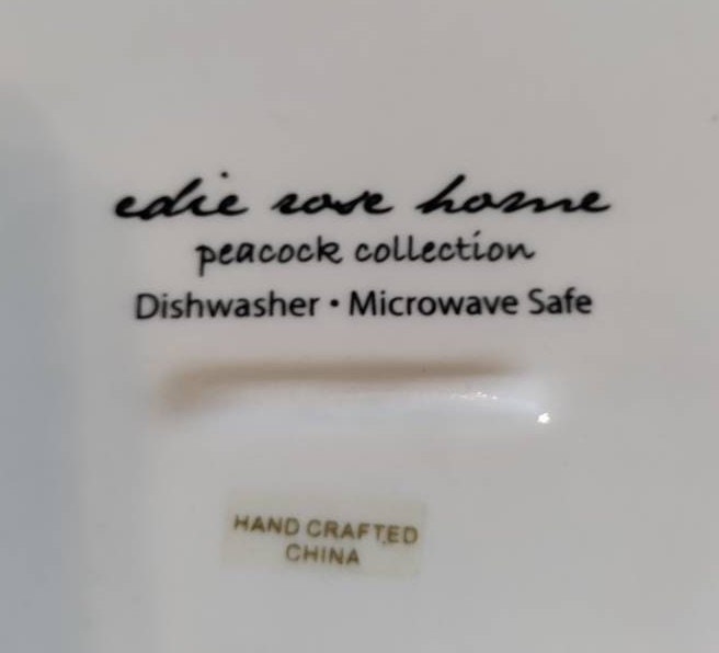 3 Edie Rose Home Peacock Collection Sold at Macy's Dinner Etsy