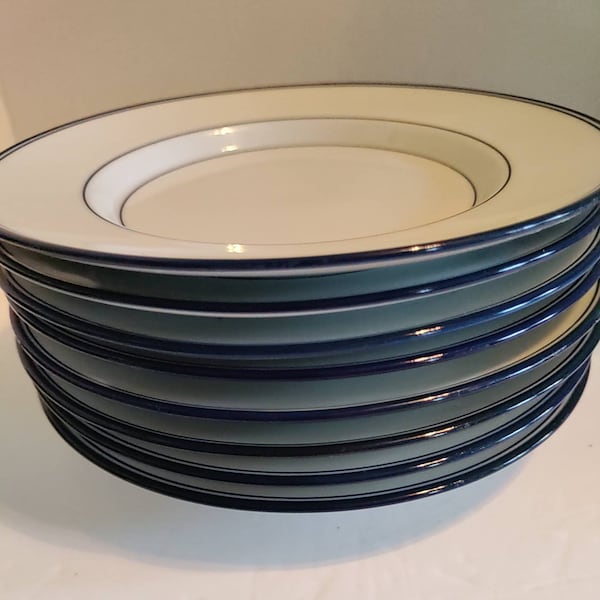 4 Dansk Allegro Blue salad plates new condition