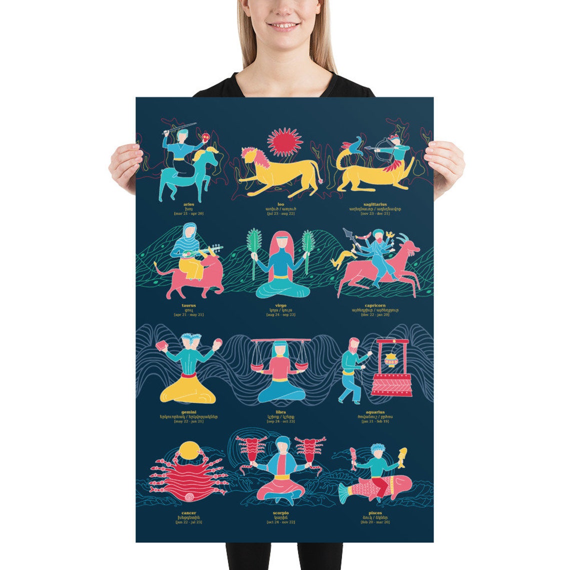 Armenian Horoscopes Print Etsy