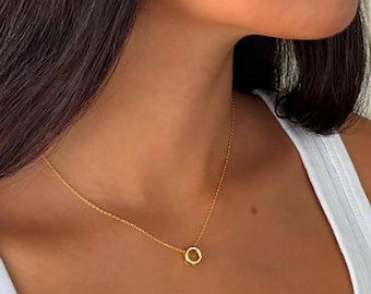 Silver Eternity Circle Slider Pendant:14Kt Gold over Sterling Silver