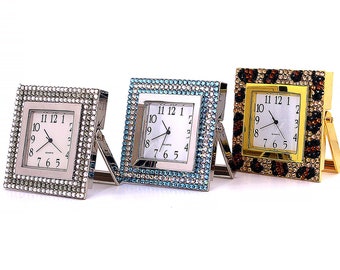 Swarovski Crystal Bejeweled Clock: Royal Gem Collection Keepsake