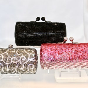 Crystallized Evening Clutch: Handmade Swarovski Crystal Bridal Purse