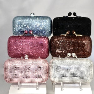 Crystallized Minaudière: Mini Swarovski Crystal Evening Bag Clutch