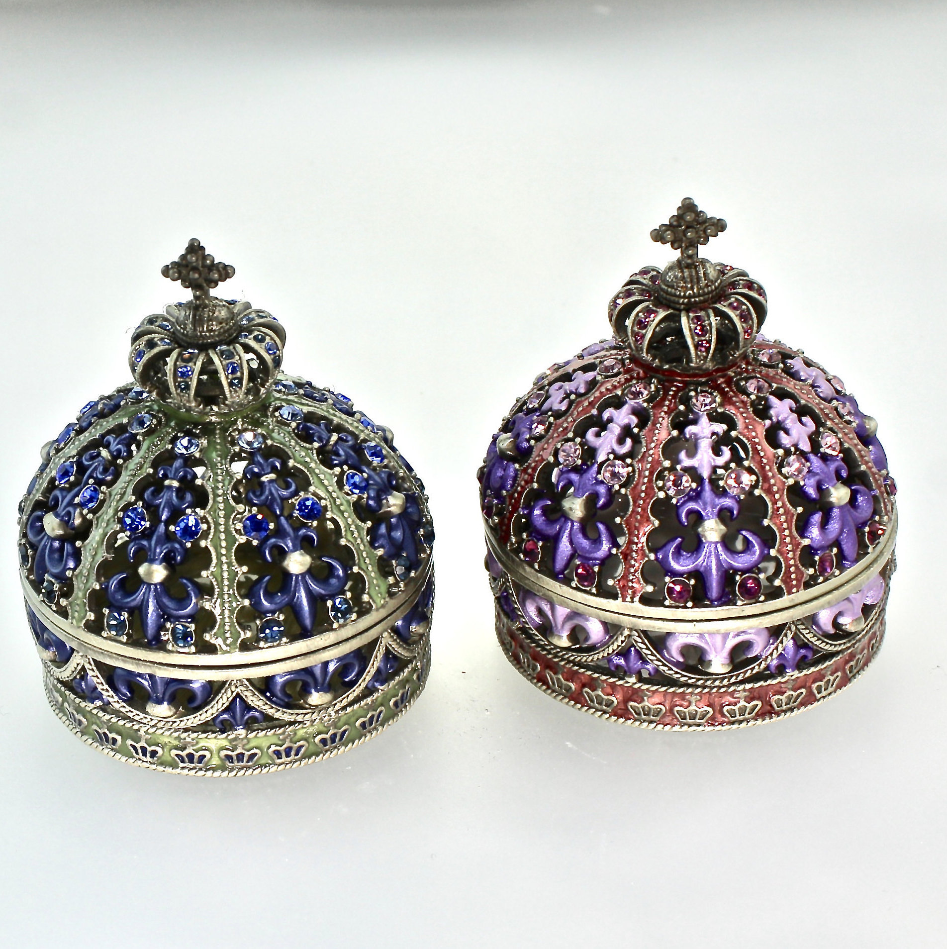 Christian Religious Jewelry Trinket Box Metal Enameled Hinged Etsy