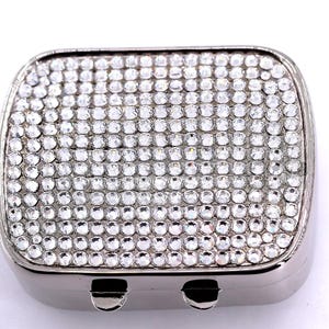 Swarovski Crystal Pill Box: Bejeweled Trinket Box, Miniature Collectible
