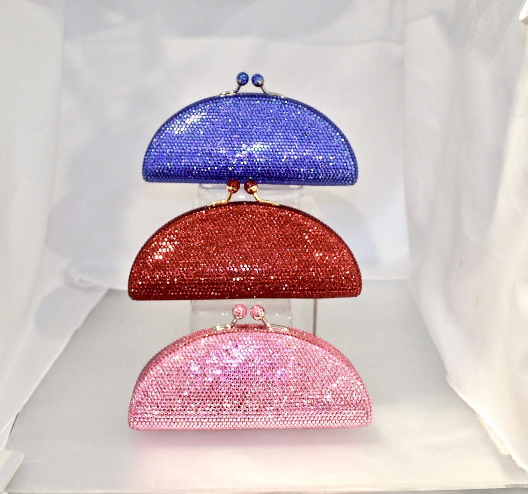 Kristall Abendtasche Clutch Hochzeit Braut Geldbörse Halbmond Etsy.de