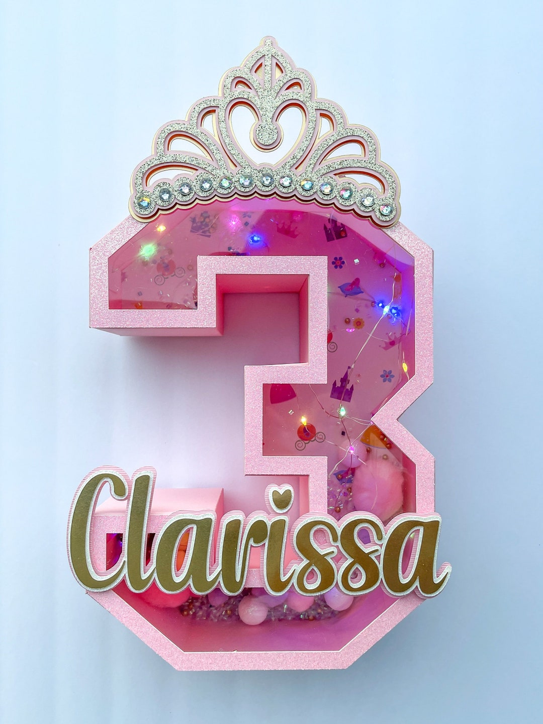 XL Princess Number Decorative Customized 3D Letter Cardstock Initial ...