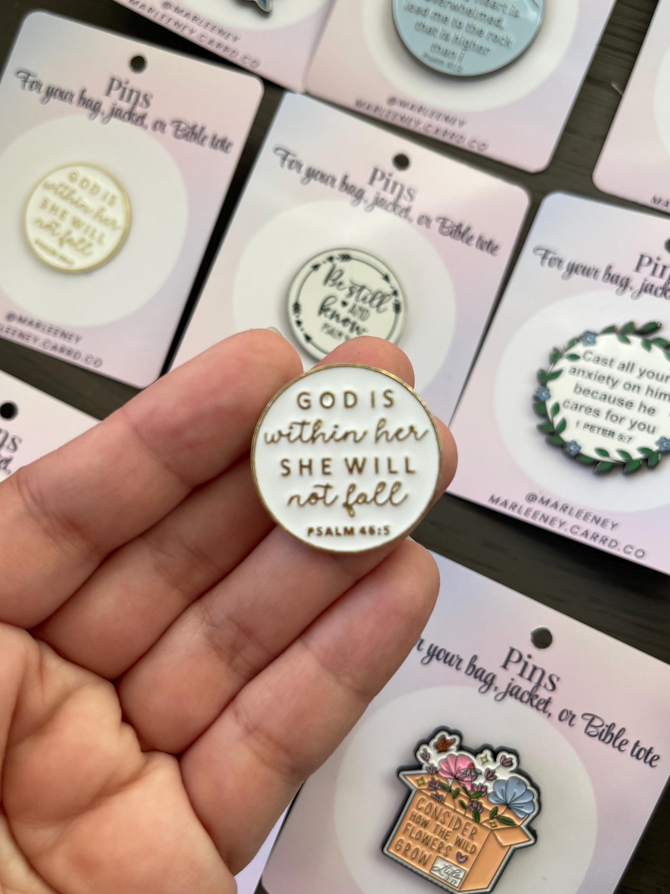 Christian Scripture Enamel Pins | Faith-inspired Pins for Bible Tote ...