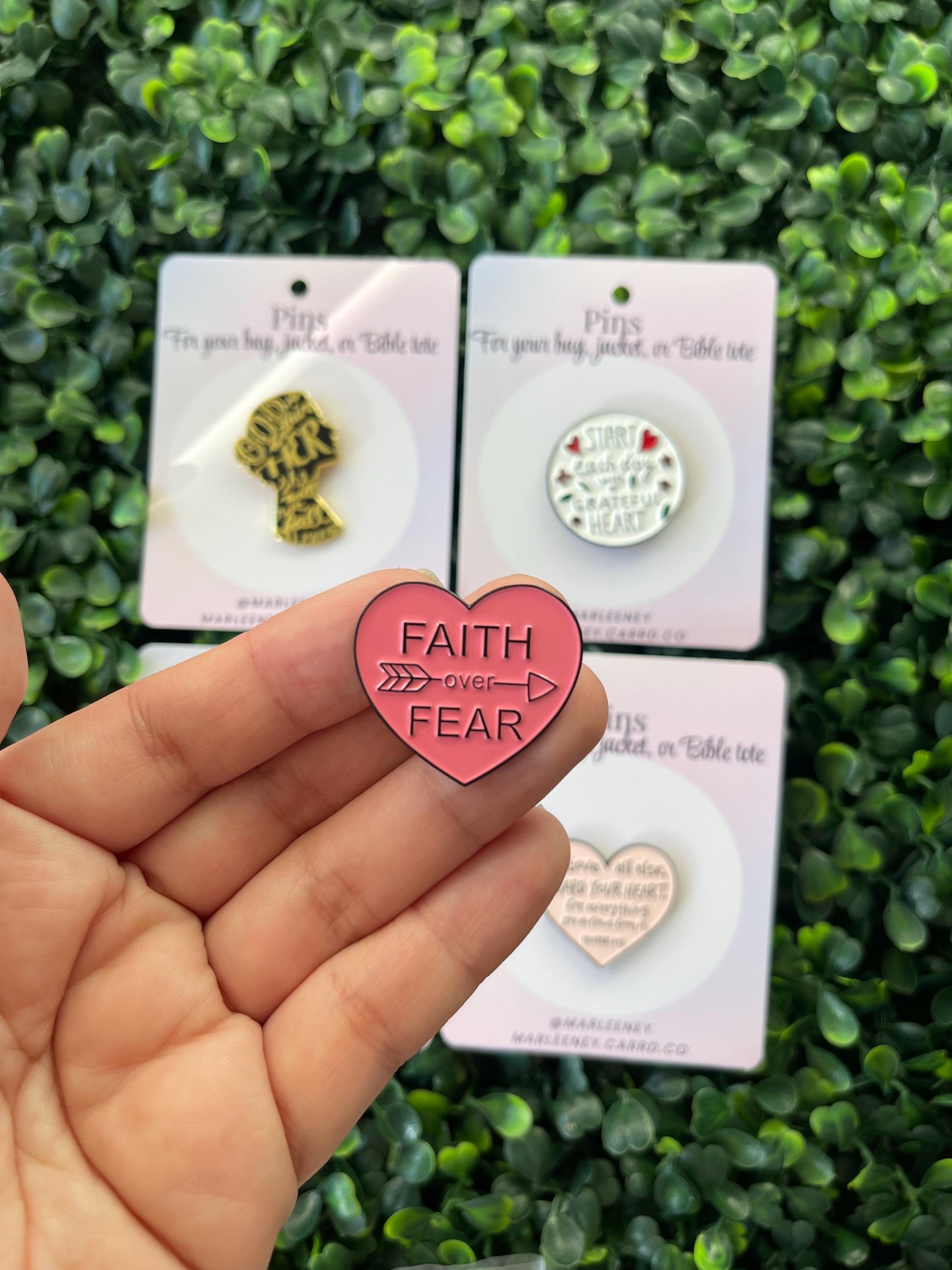Faith & Scripture Enamel Pins | Christian Inspirational Pins for Bag ...