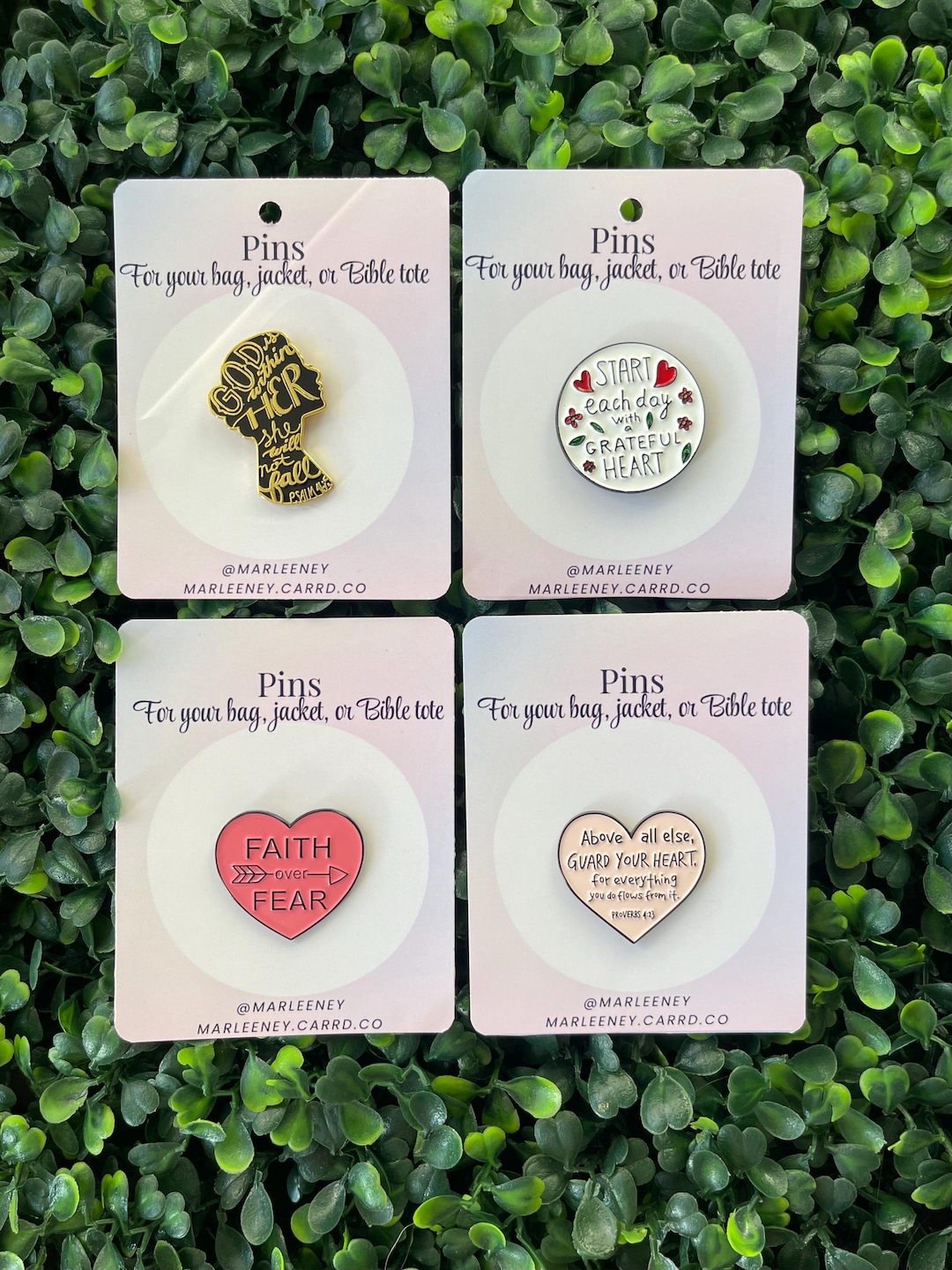 Faith & Scripture Enamel Pins | Christian Inspirational Pins for Bag ...