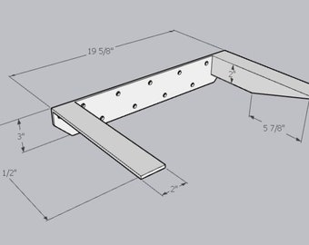 sink hanging bracket with backsplash