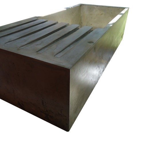 Concrete Farmhouse Kitchen Sink With Drainer Etsy