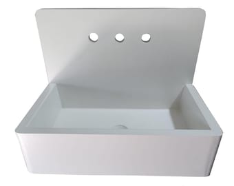 Concrete Sink with Backsplash