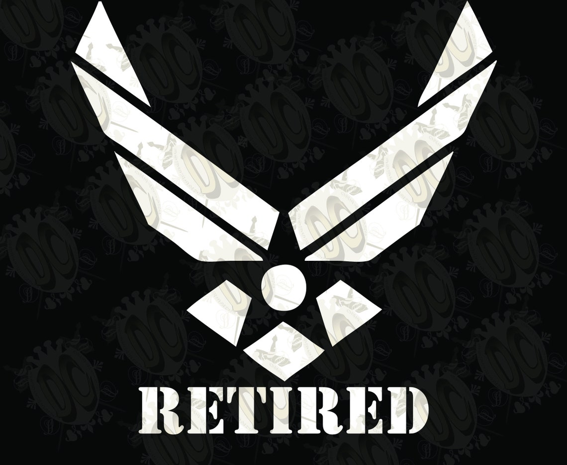 AIR FORCE RETIRED Window Decal Etsy