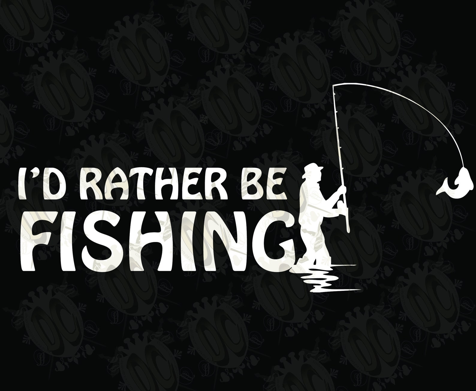 RATHER BE FISHING Window Decal Etsy