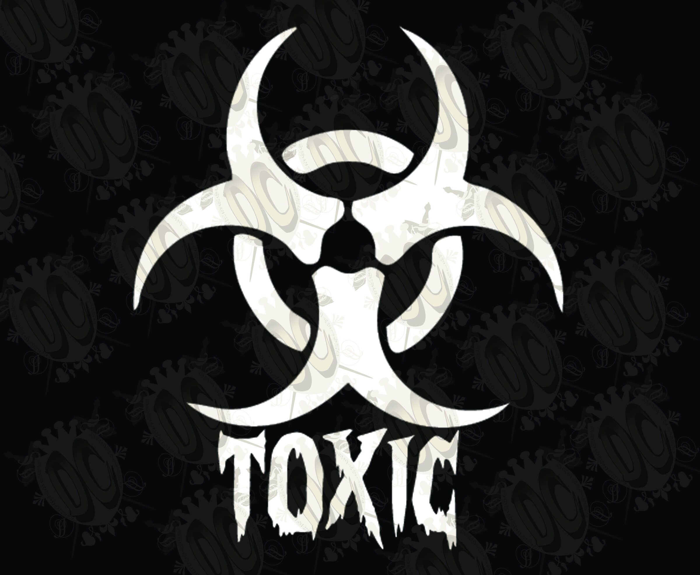 Toxic Symbol Self Adhesive Stickers Car Van Lorry Vinyl Decal 153mm