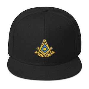 Masonic Past Master Snapback Hat, Freemason Hat