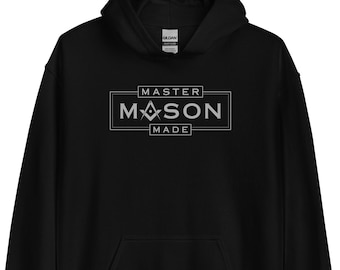 Masonic Hoodie, Master Mason Made Square & Compass, Freemason Hoodie, SM-5XL