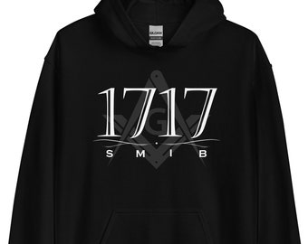 Masonic Hoodie, 1717 SMIB Freemason Square & Compass Hoodie, SM-5XL