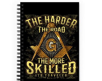 Masonic Spiral Notebook Freemason Harder Road