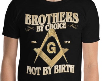 Camisa masónica, escuadra y compás de hermanos por elección, camisa masónica