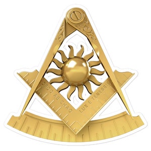 Pegatina de maestro masónico anterior, calcomanía con emblema de masón