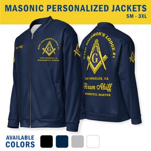 Personalized Masonic Jacket, Custom Freemason Coat, Front Back SM-3XL