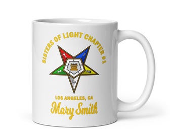 Caneca de café personalizada OES, Ordem da Estrela do Oriente, 11oz-15oz-20oz