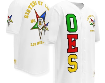 Camisa de beisebol OES personalizada, camisa personalizada Eastern Star, SM-6XL