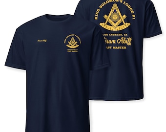 Camiseta personalizada de Mestre Maçônico do Passado, camiseta personalizada com quadrado e compasso, camisa maçônica, frente e verso, tamanho P-3GG