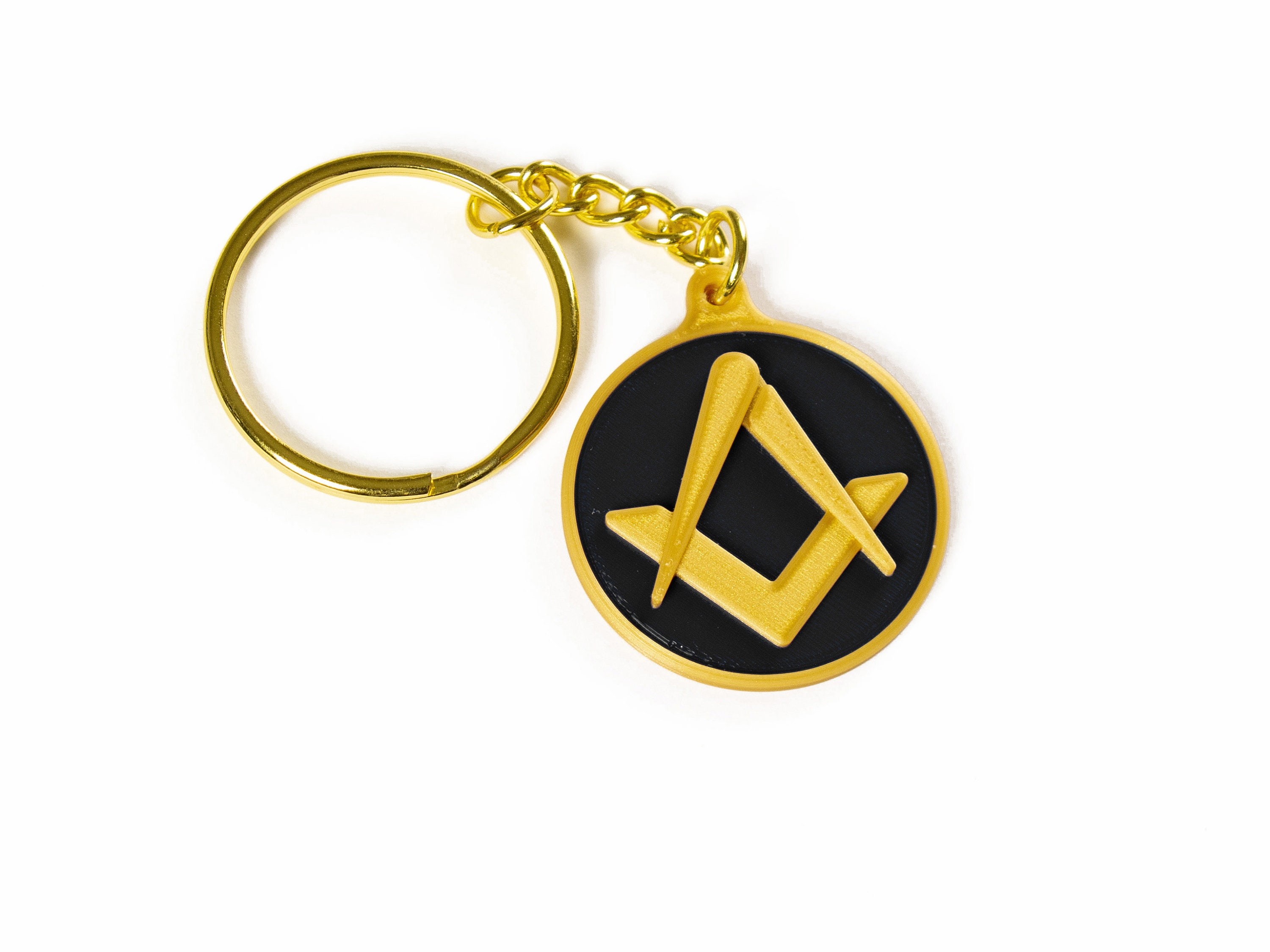 Masonic Freemason Keychain 3D Printed Round - Etsy
