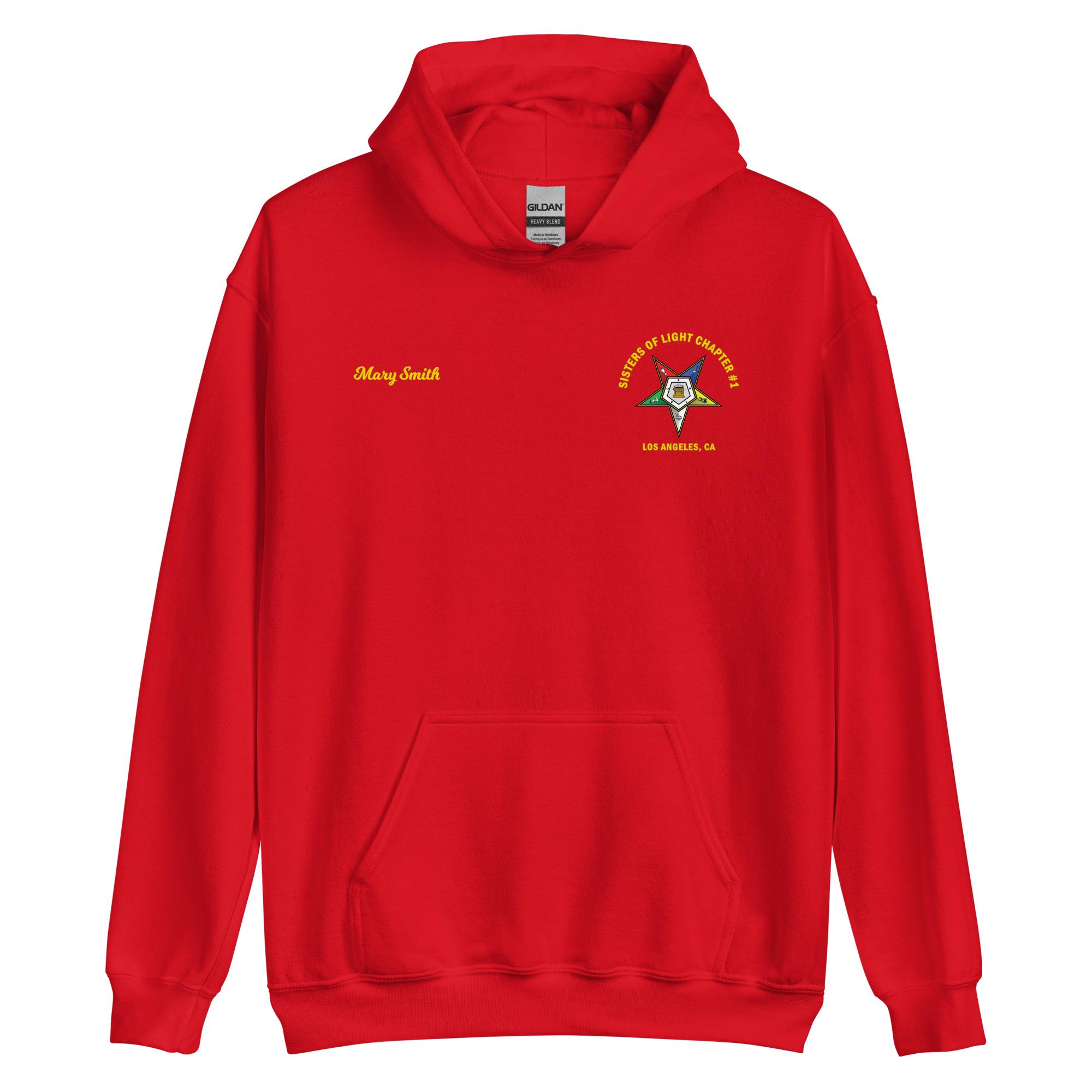 Personalized OES Hoodie, Custom Eastern Star Chapter Name and Number ...