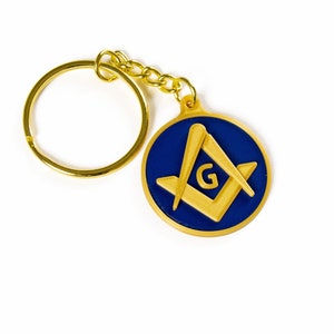 Masonic Freemason Keychain 3D Printed Round