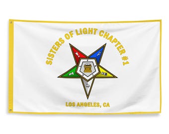 Bandera personalizada de la OES, bandera de la Estrella del Este, 56 x 34