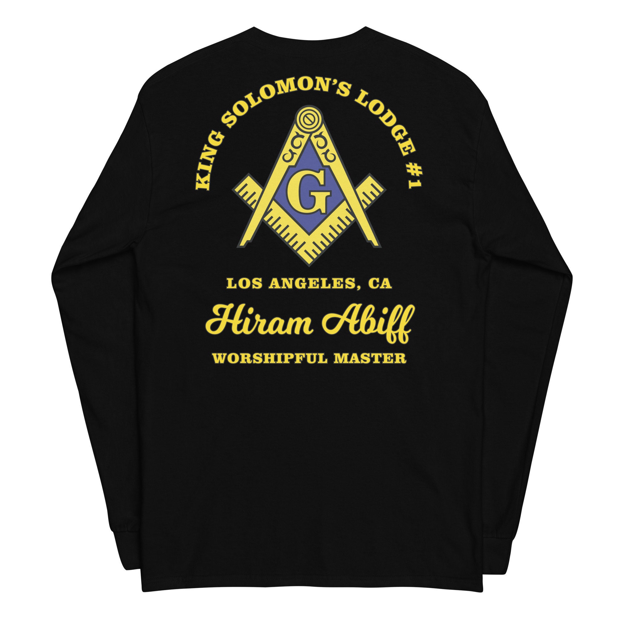Personalized Masonic Long Sleeve Shirt, Custom Blue Square