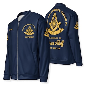 Veste de maître maçonnique personnalisée, manteau de franc-maçon personnalisé, recto verso SM-3XL