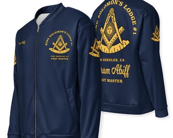 Jaqueta personalizada de Mestre Maçônico do Passado, Casaco Maçom Personalizado, Frente Verso SM-3XL