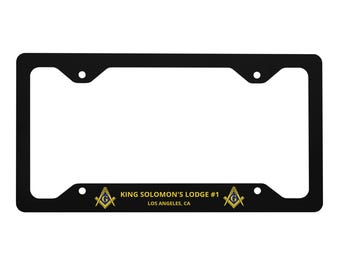 Moldura de placa maçônica personalizada, moldura de placa de metal maçônica personalizada