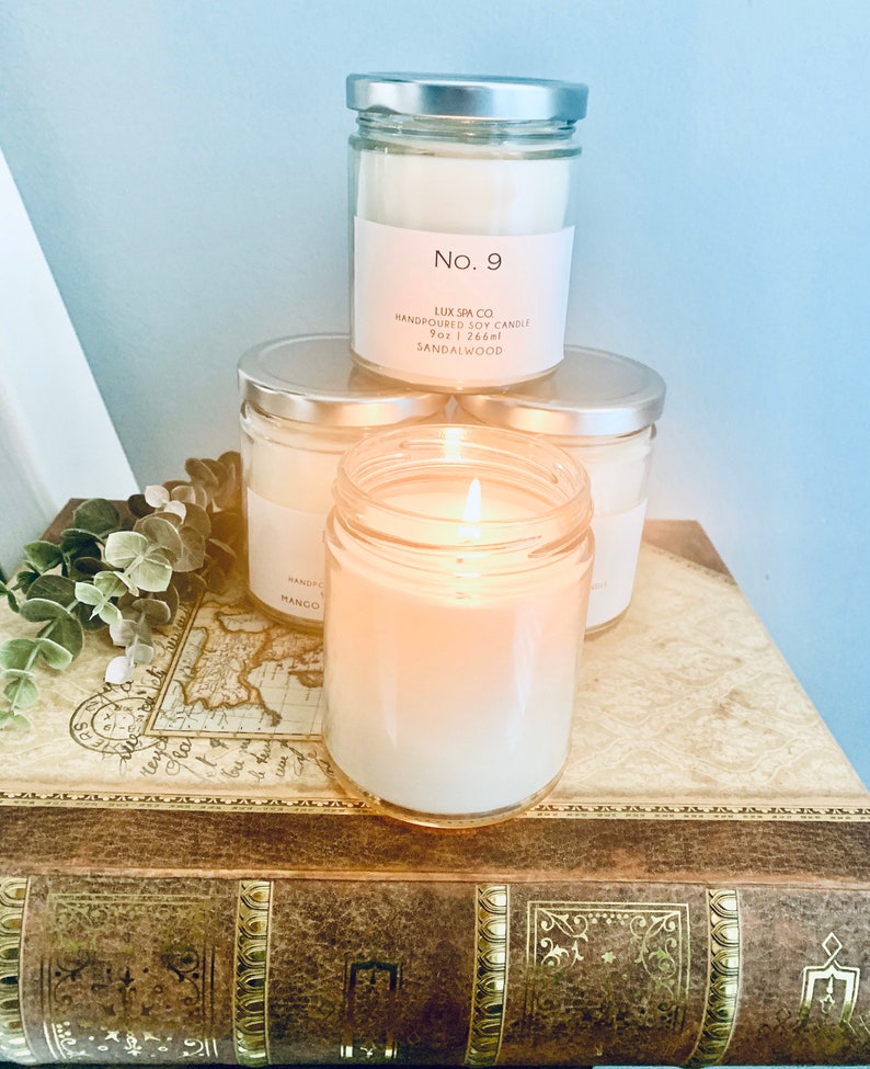 Orchid Candle Gifts for Mom Jar Candles Soy Candle Farmhouse candle Handmade Candle Clean Burning Gifts Under 20 Natural Candle