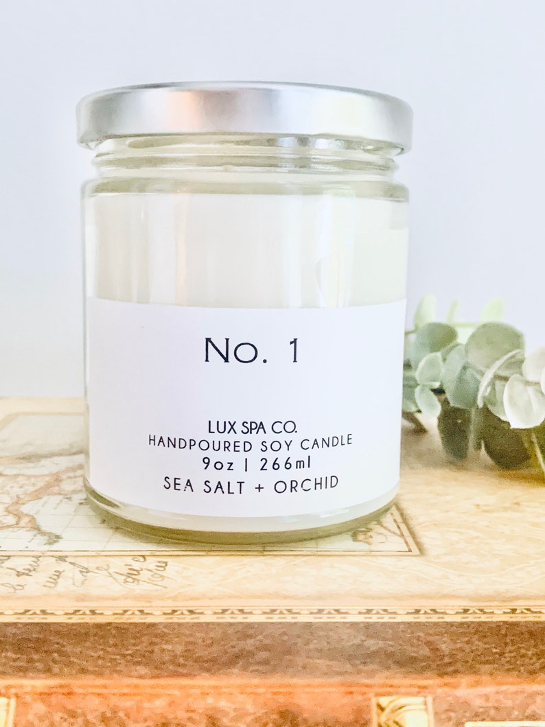 Orchid Candle Gifts for Mom Jar Candles Soy Candle Farmhouse candle Handmade Candle Clean Burning Gifts Under 20 Natural Candle