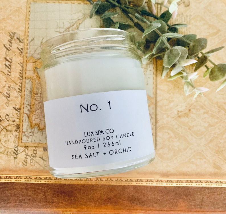 Orchid Candle Gifts for Mom Jar Candles Soy Candle Farmhouse candle Handmade Candle Clean Burning Gifts Under 20 Natural Candle